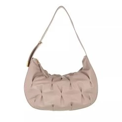 Coccinelle Handbag Smooth Calf Leather Soft Powder Pink Hobo Bag