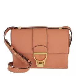 Coccinelle Handbag Grainy Leather Chestnut Satchel