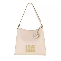 LOVE MOSCHINO Borsa Bonded Pu Avorio Hobo Bag