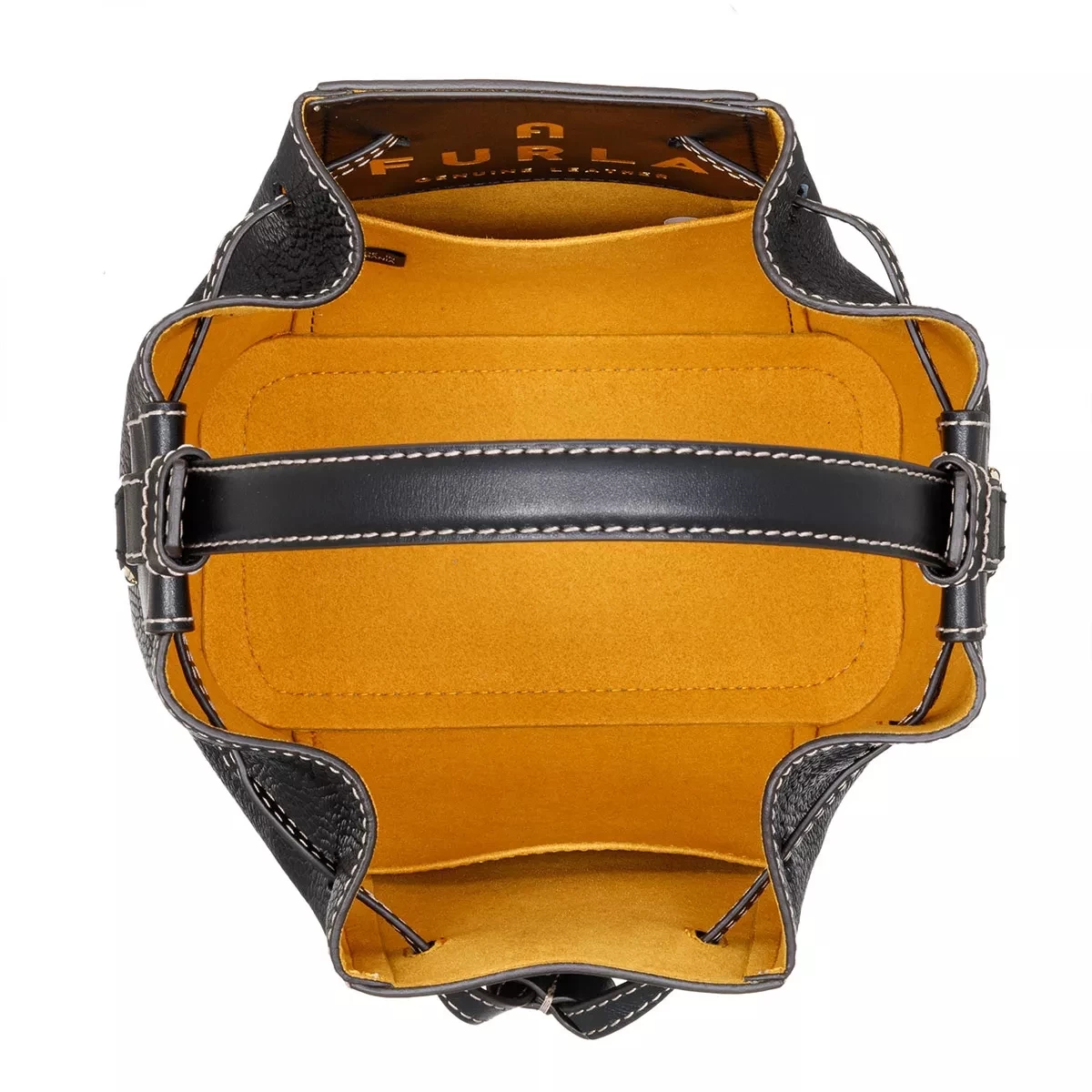 Furla Vitello Roma Eracle Nero Bucket Bag – Bild 6