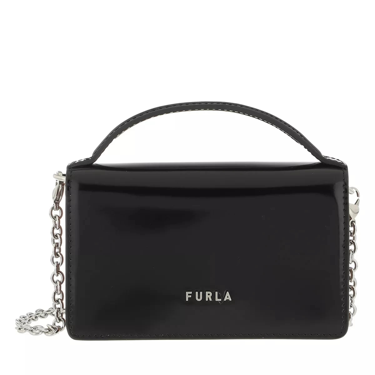 Furla Splendida Micro Bag Nero+Cognac H Mikrotasche