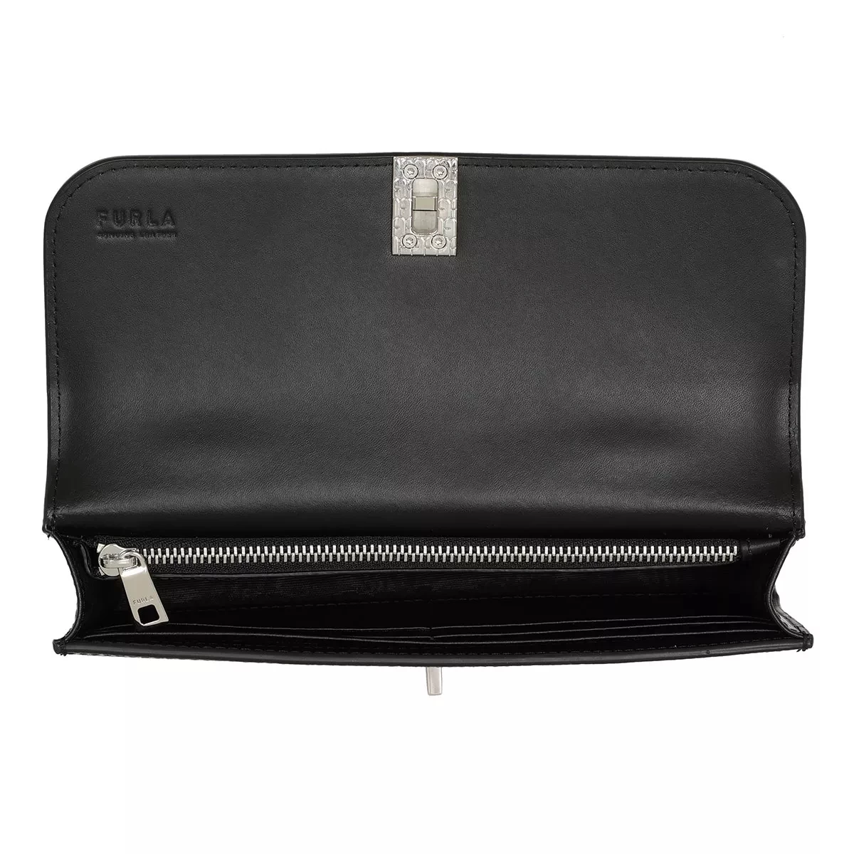 Furla Villa Mini Crossbody Wal Nero Satchel – Bild 5
