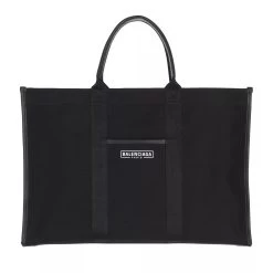 Balenciaga Shopping Bag Leather Black White Shopper