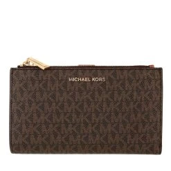 MICHAEL Michael Kors Jet Set Doublezip Wristlet Brown Wristlet