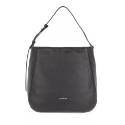 Coccinelle Lea Handbag Grained Leather Noir Hobo Bag