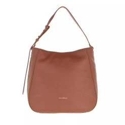 Coccinelle Lea Handbag Grained Leather Cinnamon Hobo Bag