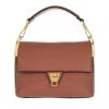 Coccinelle Marvin Desir Handbag Grainy Leather Cinnamon Satchel
