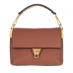 Coccinelle Marvin Desir Handbag Grainy Leather Cinnamon Satchel