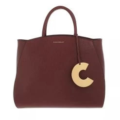 Coccinelle Concrete Handbag Grainy Leather Marsala Tote