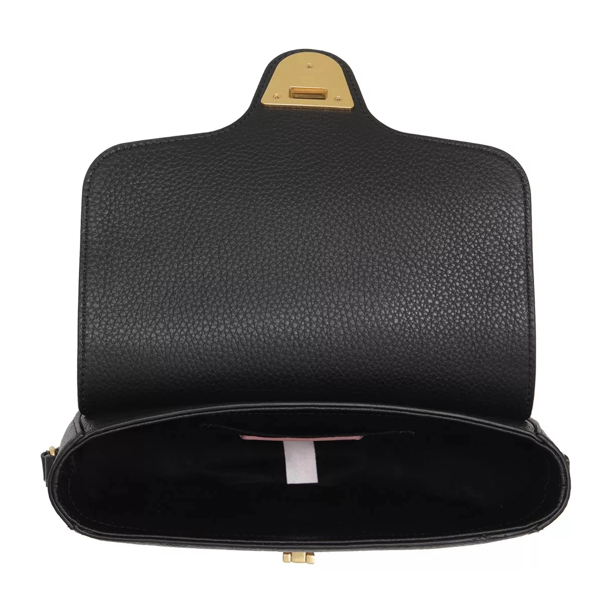 Coccinelle Beat Frange Handbag Grainy Leather Noir Saddle Bag – Bild 5