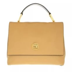 Coccinelle Liya Warm Beige/Noir Satchel