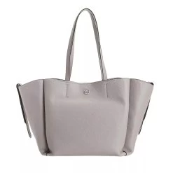 MICHAEL Michael Kors Freya Large Open Tote Bag Pearl Grey Shopper