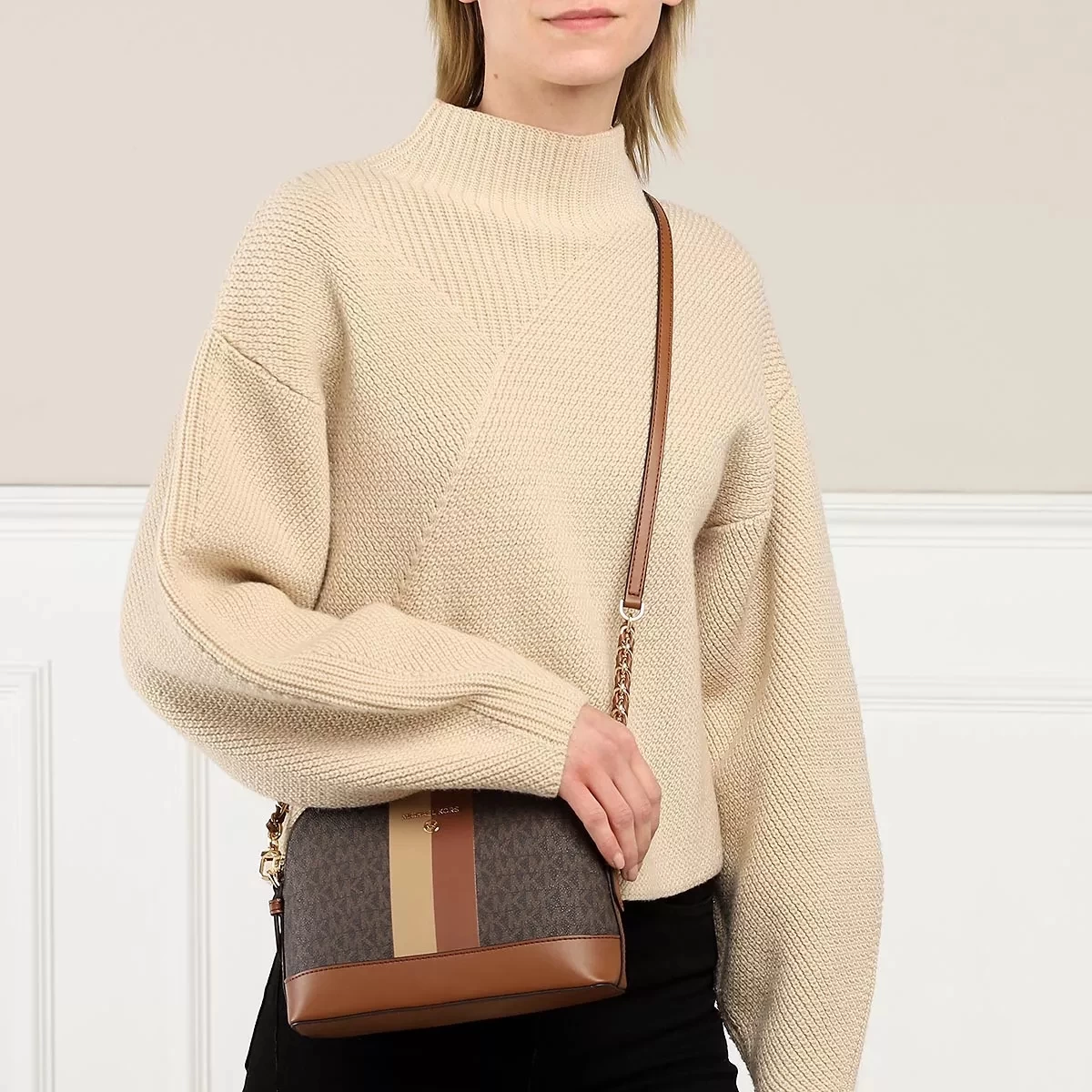 MICHAEL Michael Kors Large Dome Crossbody Brn/Luggage Crossbody Bag – Bild 2