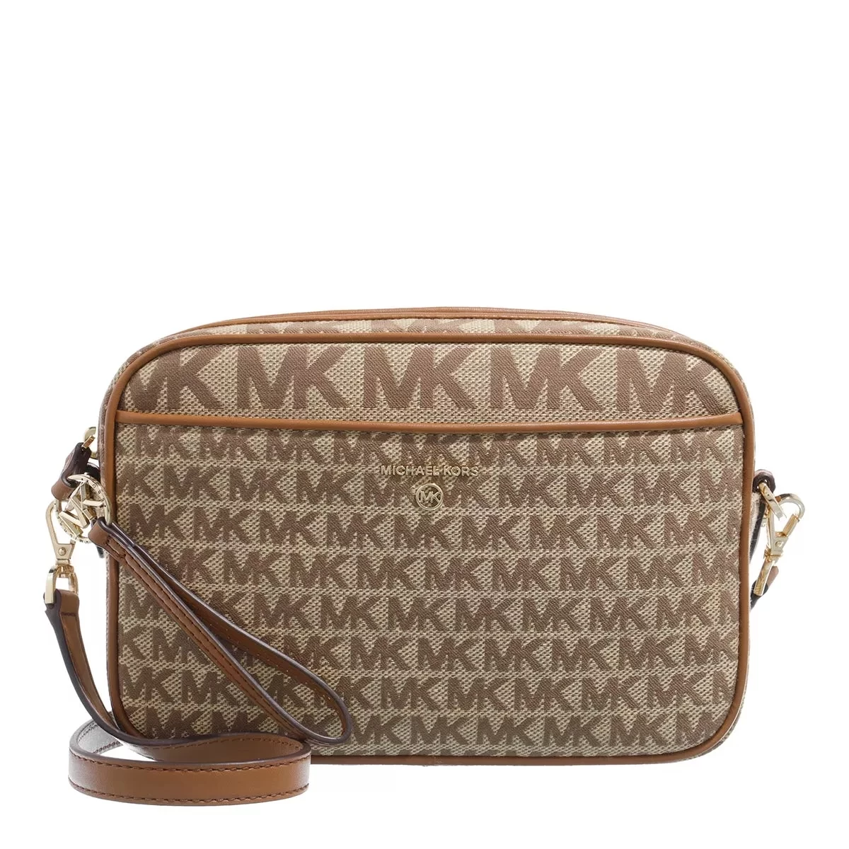 MICHAEL Michael Kors Lg Ew Camera Xbody Beige/Ebony Crossbody Bag