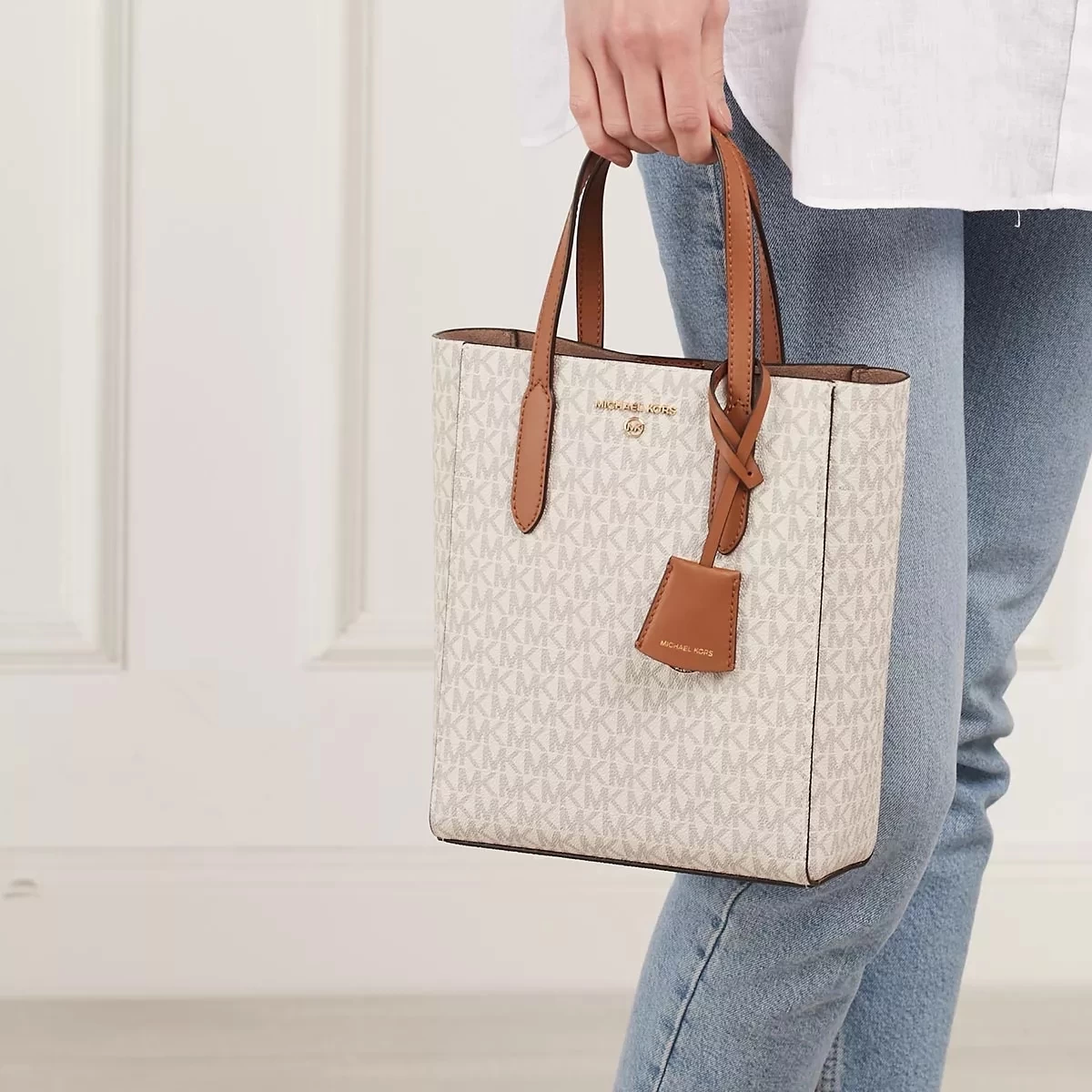 MICHAEL Michael Kors Sm Ns Shopper Tote Vanilla Acrn Tote – Bild 2