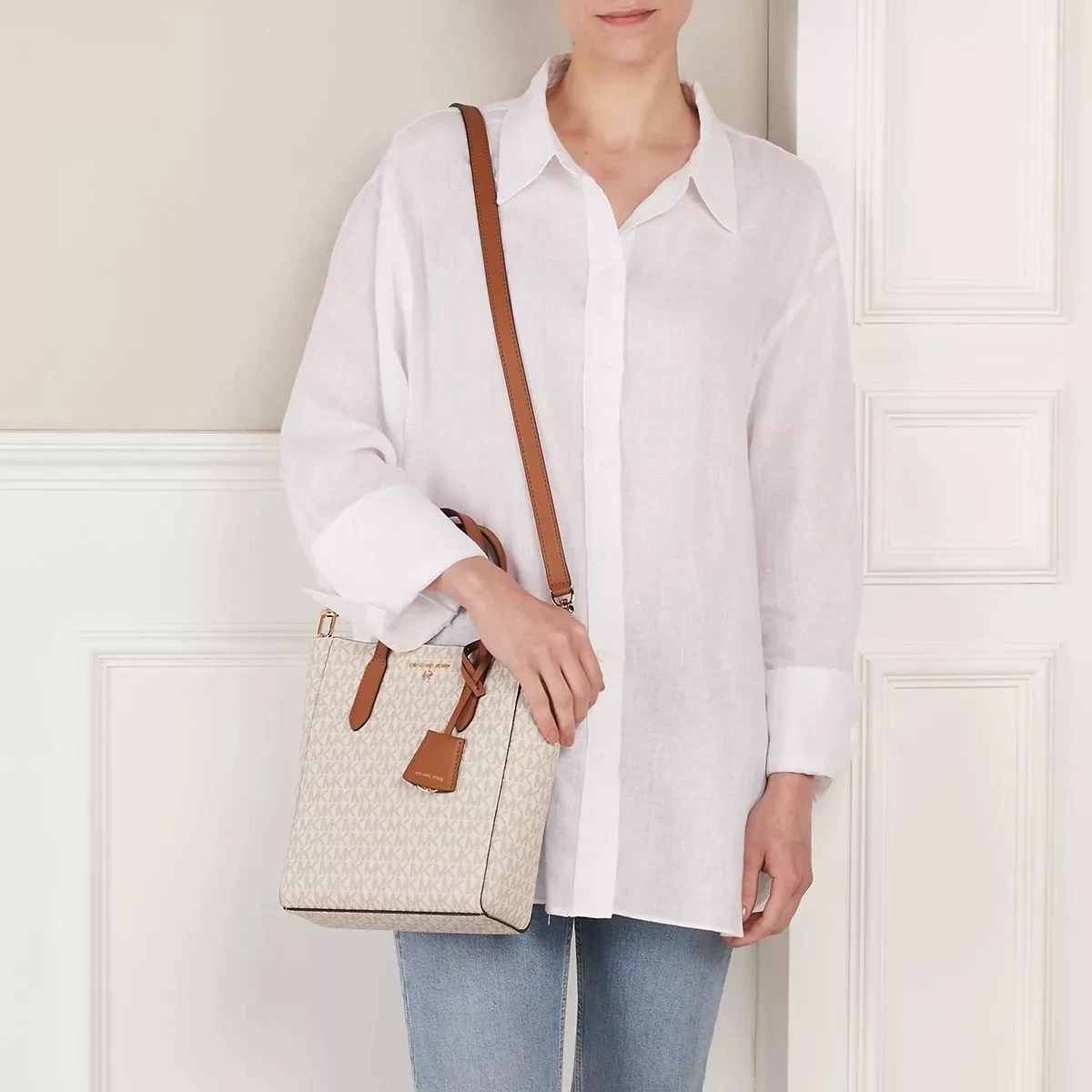 MICHAEL Michael Kors Sm Ns Shopper Tote Vanilla Acrn Tote – Bild 3