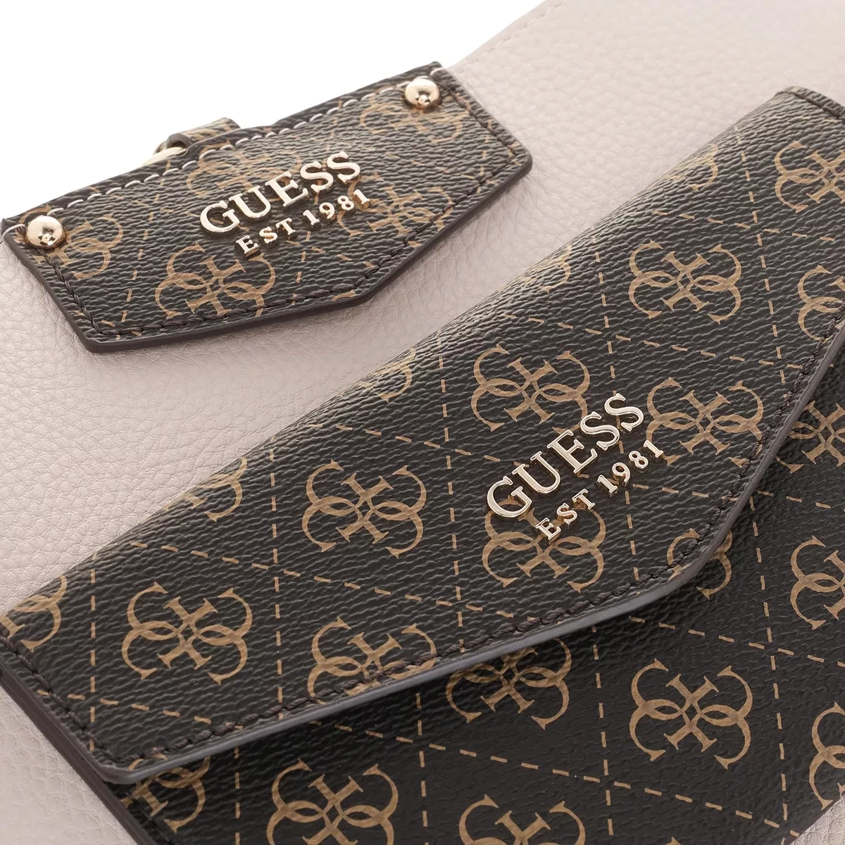 Guess Eco Brenton Bucket Brown Logo Bucket Bag – Bild 6