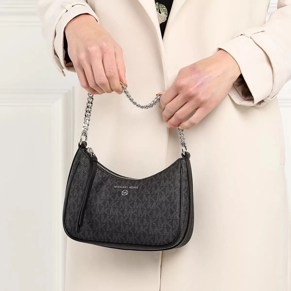 MICHAEL Michael Kors Sm Chain Pouchette Black Pochette – Bild 2