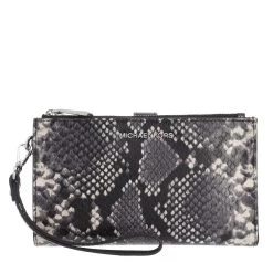 MICHAEL Michael Kors Dblzp Wristlet Black/Wht Wristlet