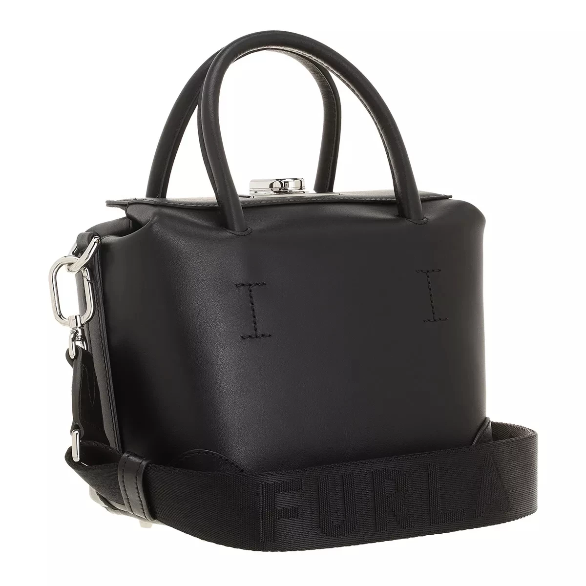 Furla 1927 Soft Mini Boston Bag Nero Tote – Bild 4