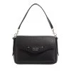 Guess Eco Brenton Flap Shoulder Bag Black Satchel