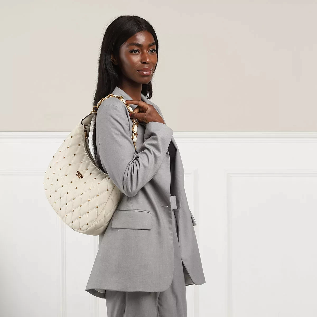 Guess Triana Hobo Ivory Hobo Bag – Bild 2