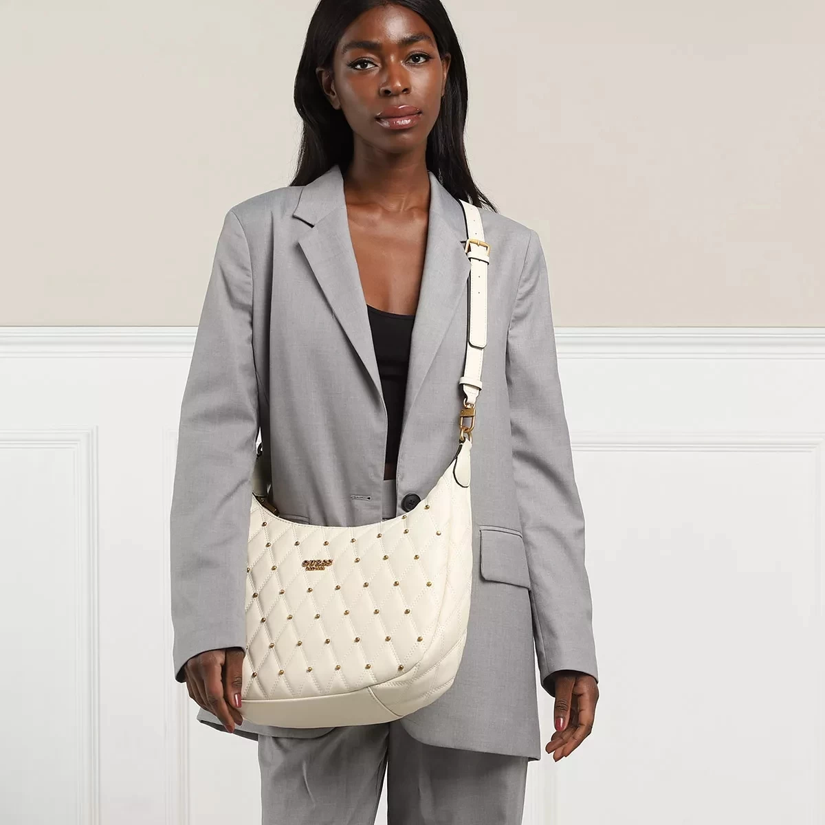 Guess Triana Hobo Ivory Hobo Bag – Bild 3