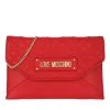 LOVE MOSCHINO Borsa Quilted Pu Rosso Envelope Bag