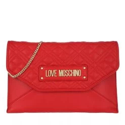 LOVE MOSCHINO Borsa Quilted Pu Rosso Envelope Bag