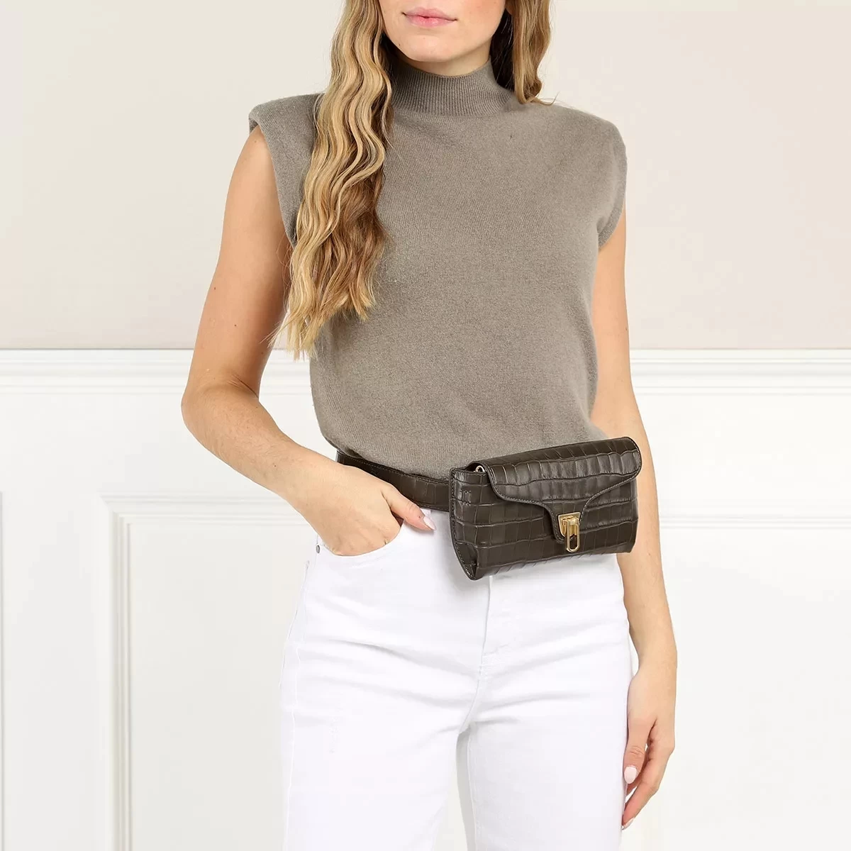 Coccinelle Beat Belt Bag Bark Gürteltasche – Bild 3