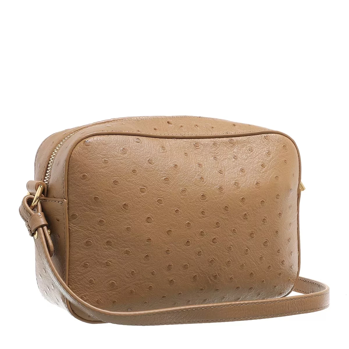 Coccinelle Beat Ostrich Nocciola Camera Bag – Bild 3