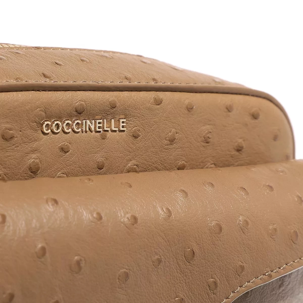 Coccinelle Beat Ostrich Nocciola Camera Bag – Bild 4
