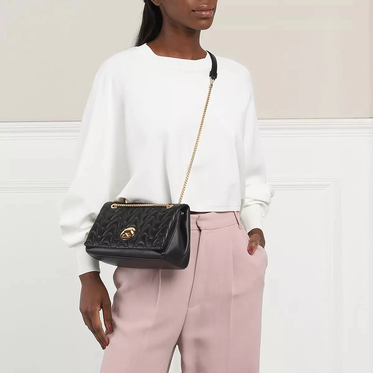 Coccinelle Liya Matelasse Noir Satchel – Bild 2