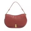 Coccinelle Magie Ostrich Handbag Acero Saddle Bag