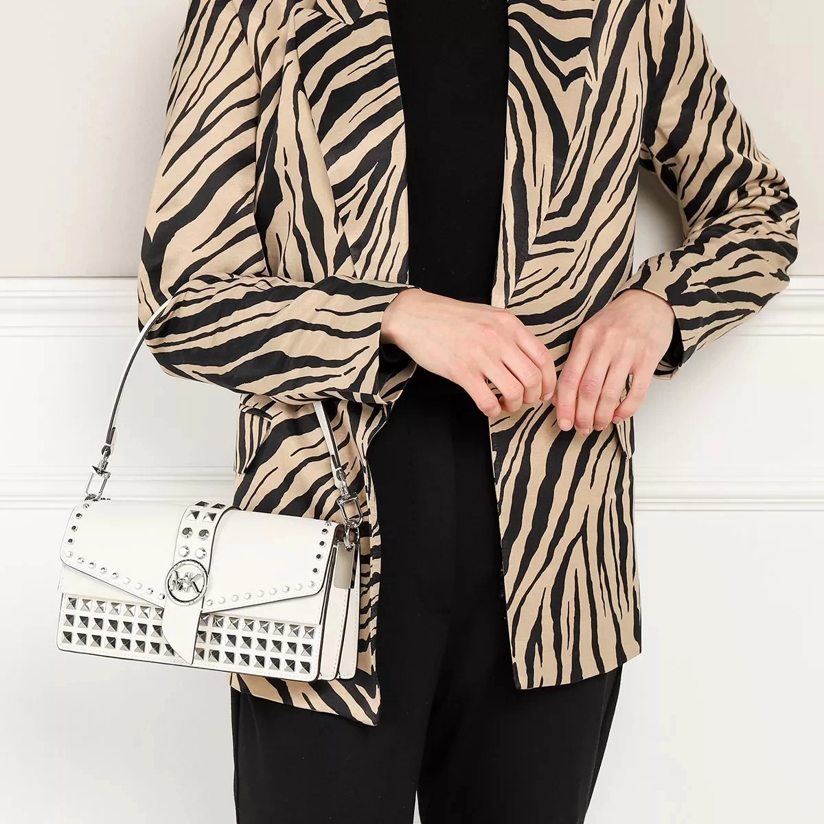 MICHAEL Michael Kors Greenwich Medium Convertible Shoulder Bag Optic White Envelope Bag – Bild 2