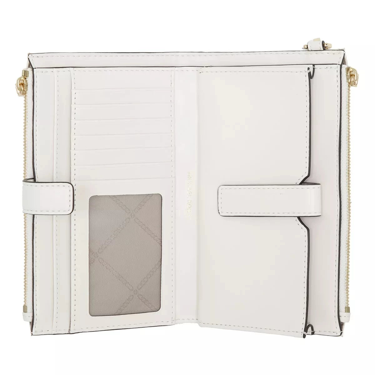 MICHAEL Michael Kors Jet Set Double Zip Wristlet Optic White Wristlet – Bild 5