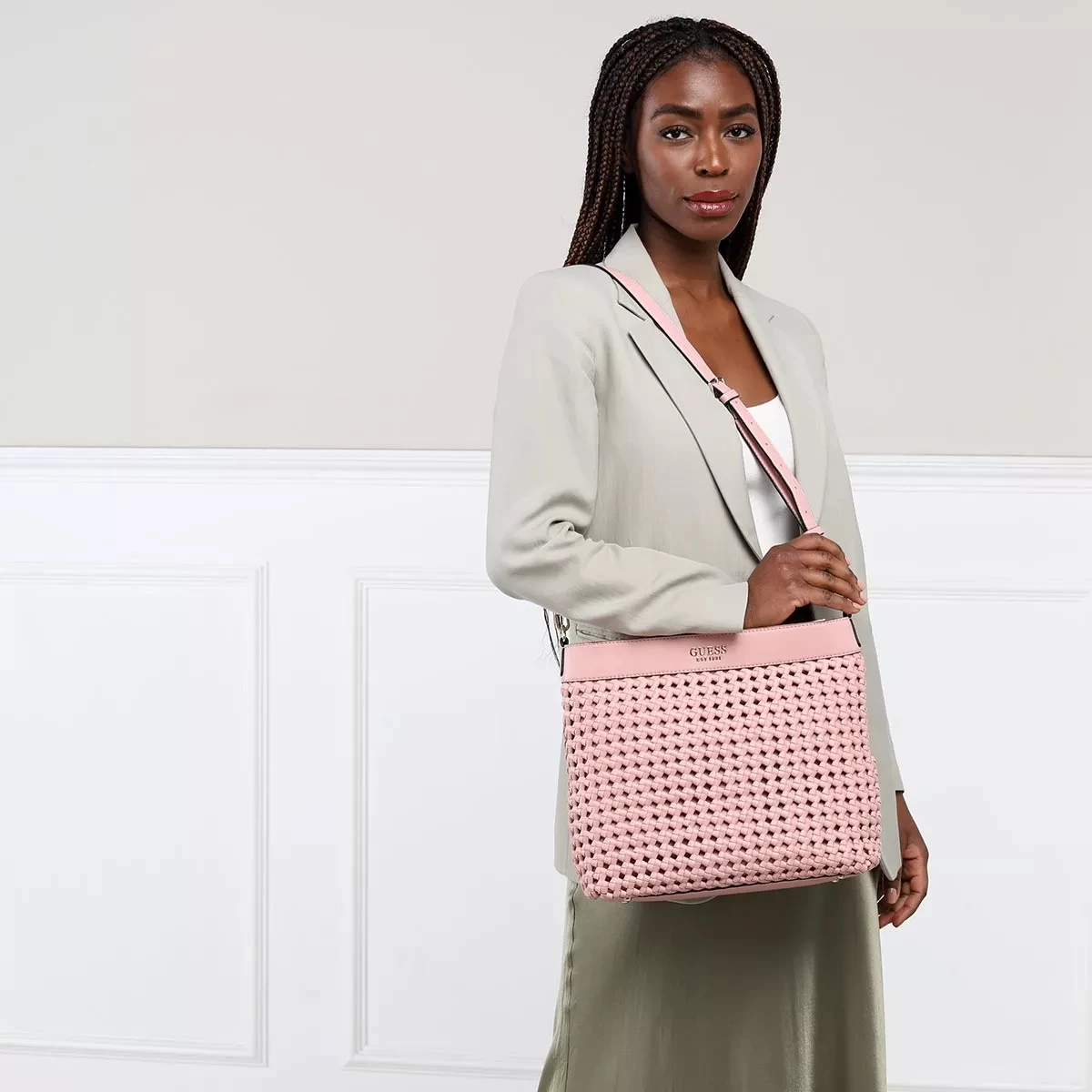 Guess Sicilia Hobo Pink Hobo Bag – Bild 3