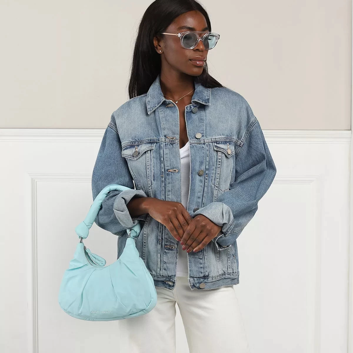 SAMSØE SAMSØE Gabsi Bag Iced Aqua Pochette – Bild 3