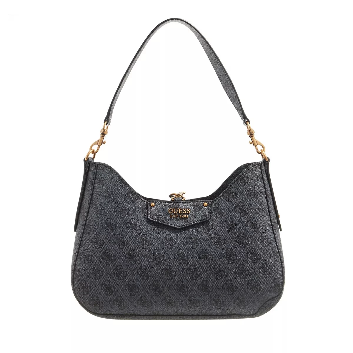 Guess Eco Brenton Hobo Coal Logo Hobo Bag