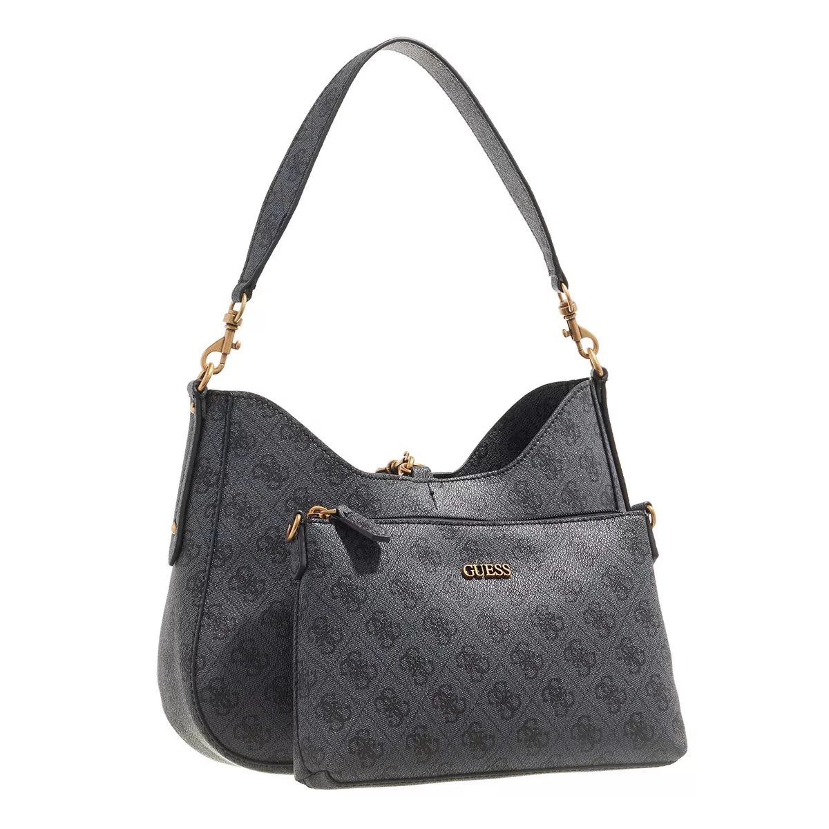 Guess Eco Brenton Hobo Coal Logo Hobo Bag – Bild 4