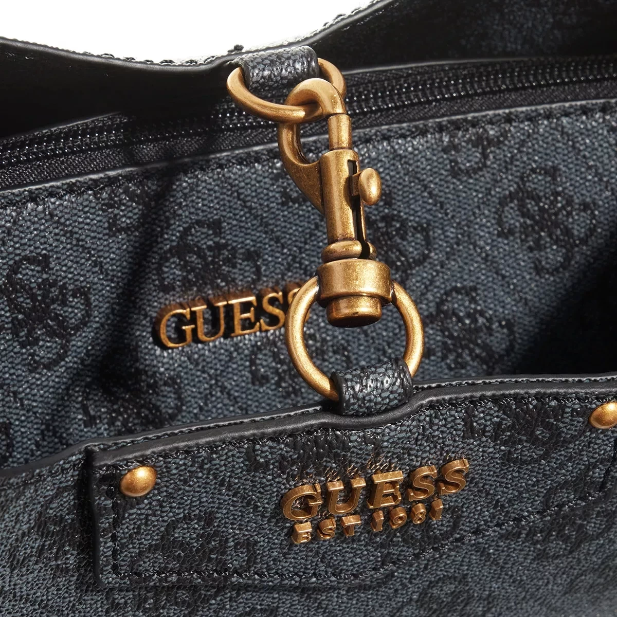 Guess Eco Brenton Hobo Coal Logo Hobo Bag – Bild 5