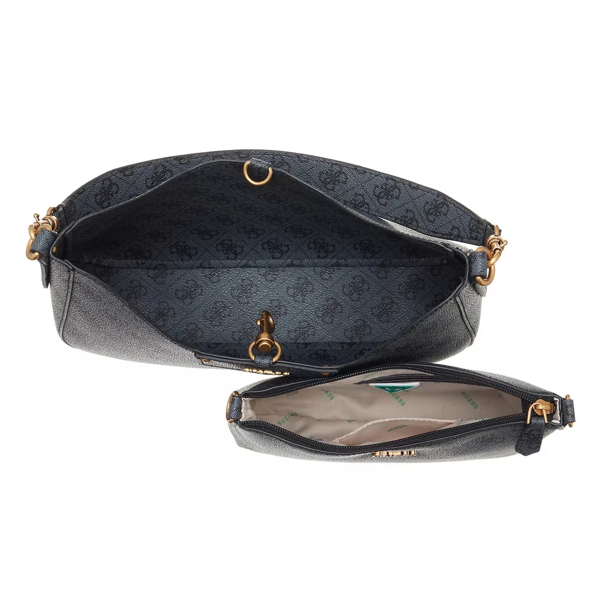 Guess Eco Brenton Hobo Coal Logo Hobo Bag – Bild 6