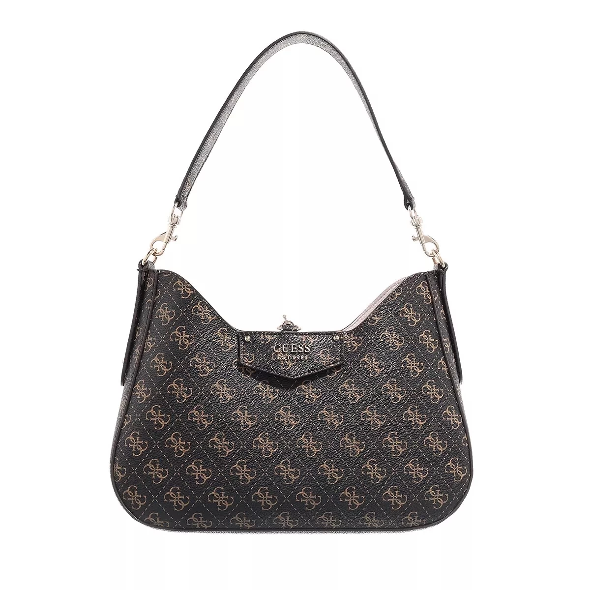 Guess Eco Brenton Hobo Brown Logo Hobo Bag