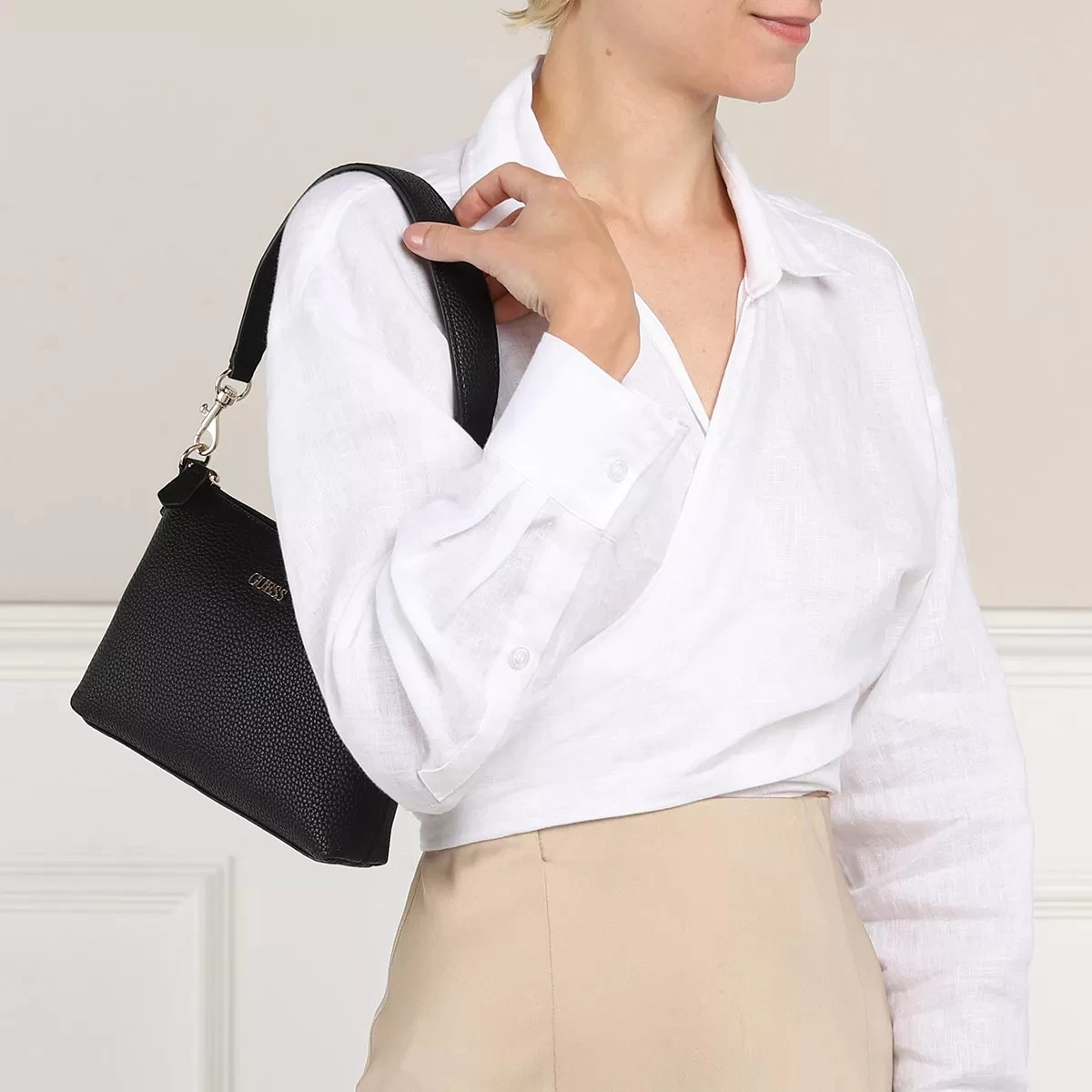 Guess Eco Brenton Hobo Black Hobo Bag – Bild 3