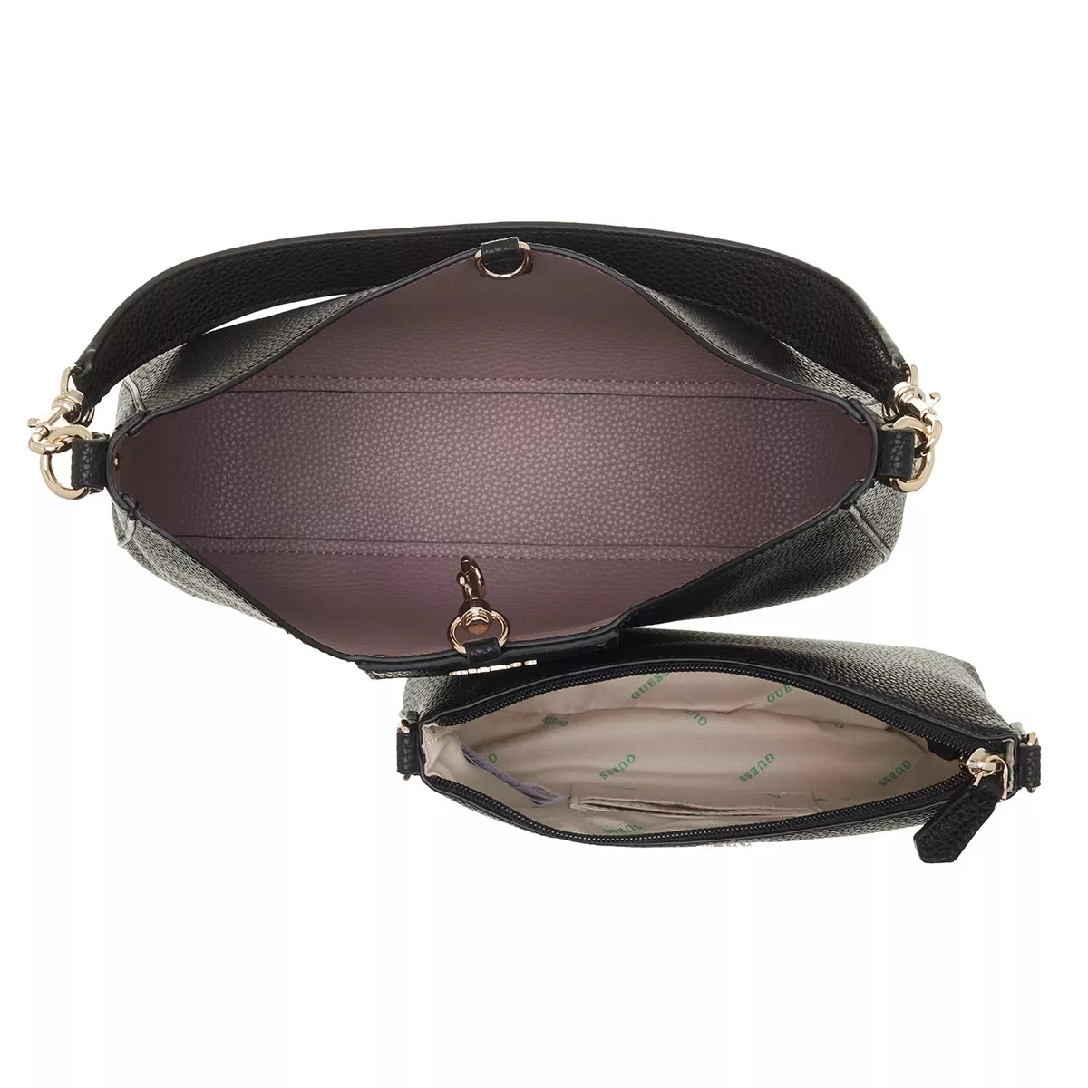 Guess Eco Brenton Hobo Black Hobo Bag – Bild 6