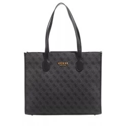 Guess Silvana Shopping Bag Coal Logo Shopper