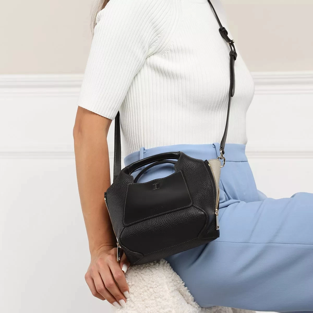 FURLA GILDA MINI TOTE Nero Marmo Minitasche – Bild 2