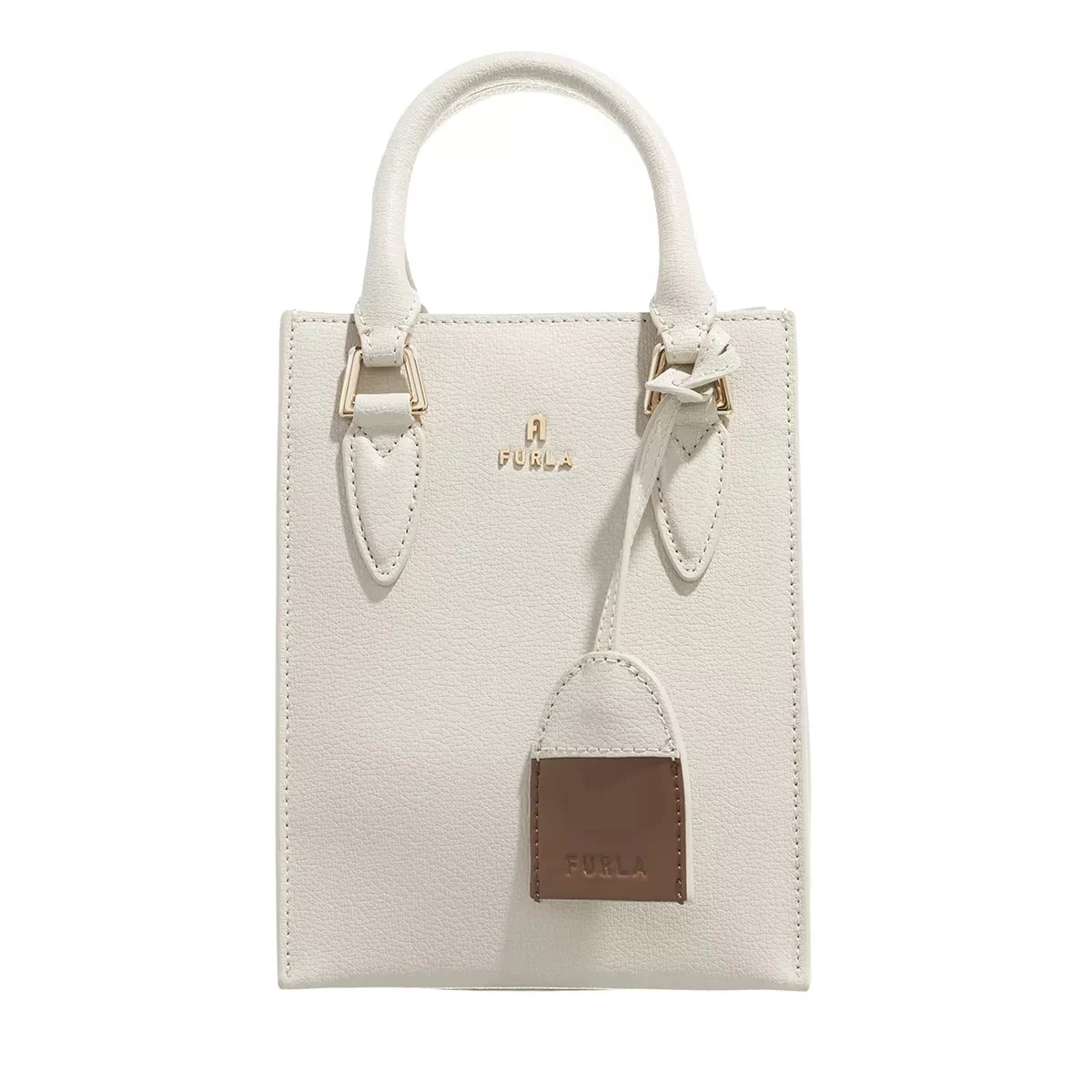 FURLA MAGNOLIA MINI TOTE Perla Marmo Praline Minitasche