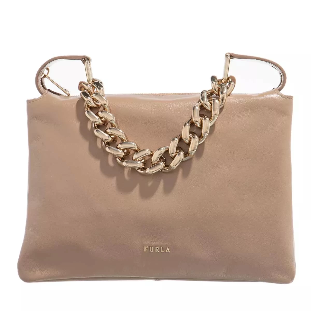 Furla Piuma Shoulder Bag S Greige Hobo Bag