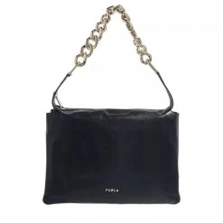 FURLA PIUMA S SHOULDER BAG Nero Hobo Bag